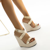 European and American style high-heeled wedge sandals - FashionByTeresa